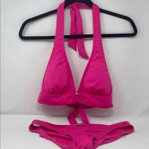 Michael Kors Pink Halter 2-Piece Bikini Set Size Medium Excellent Condition